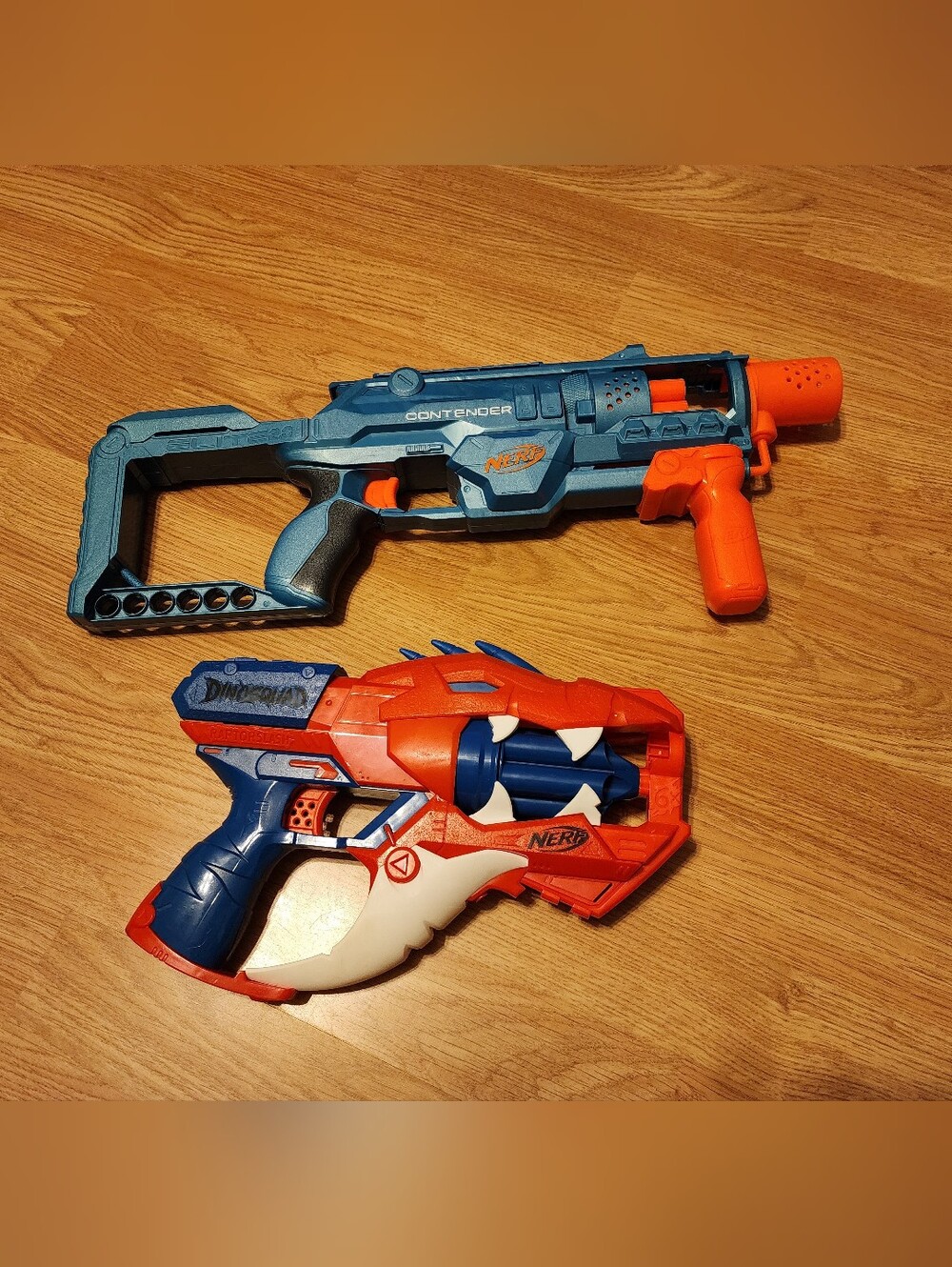 Nerf Blue and Orange Dart Blaster Set - Contender & DinoSquad